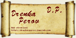 Drenka Perov vizit kartica